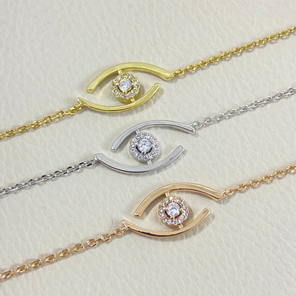 [Dawnora Jewelry]Lucky Eye Pave-Set Diamond Bracelet