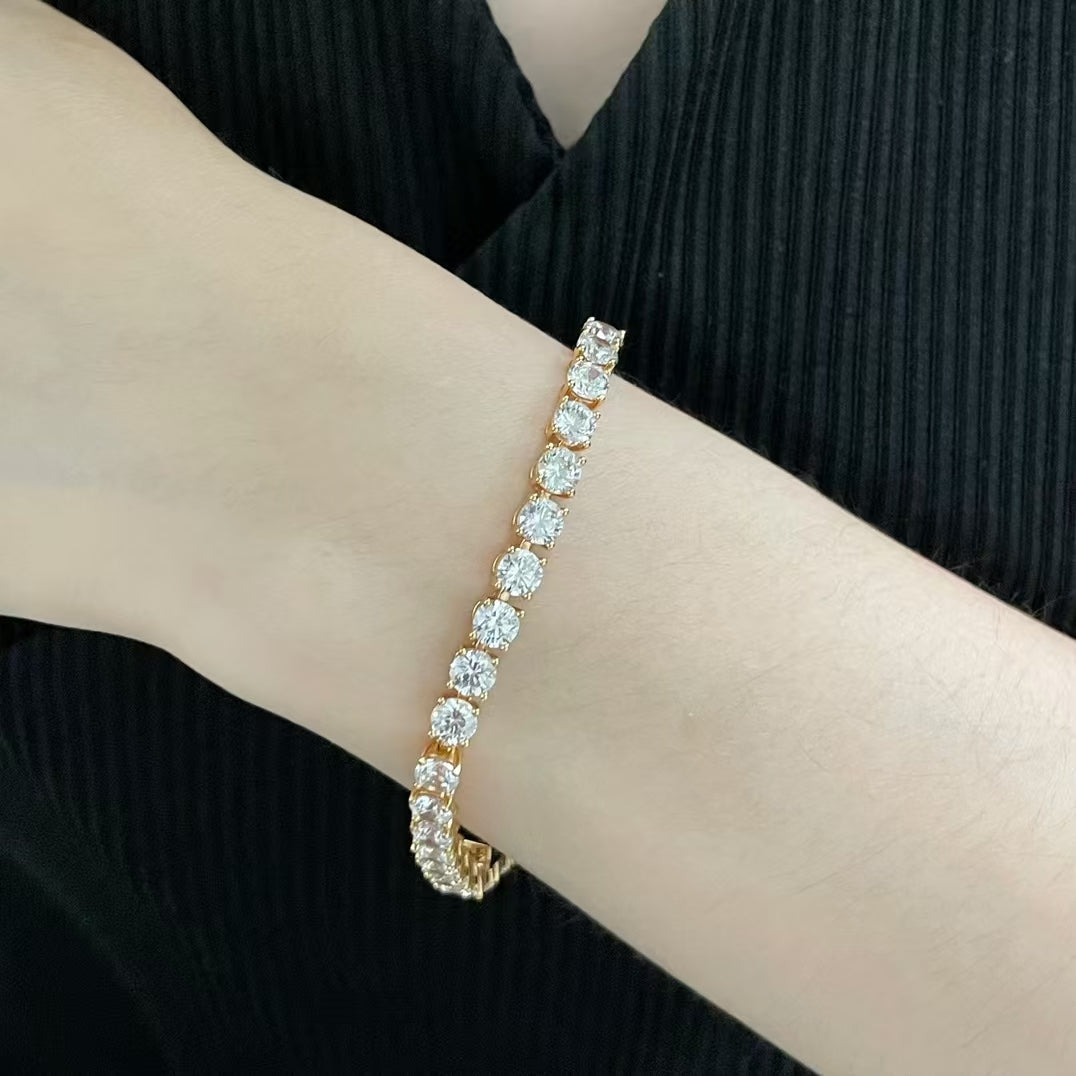 [Dawnora Jewelry jewelrys]TENNIS BRACELET WITH FULL DIAMOND SETTING