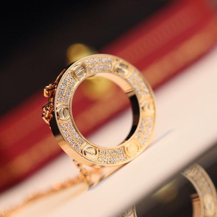 [Dawnora Jewelry]LOVE NECKLACE ADJUSTABLE ROSE GOLD