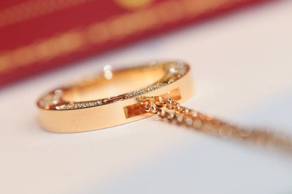 [Dawnora Jewelry]LOVE NECKLACE ADJUSTABLE ROSE GOLD