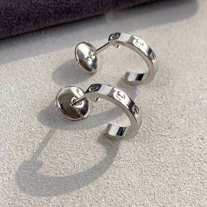 [Dawnora Jewelry]LOVE EARRINGS 2.65MM SILVER