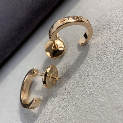 [Dawnora Jewelry]LOVE EARRINGS 2.65MM PINK GOLD
