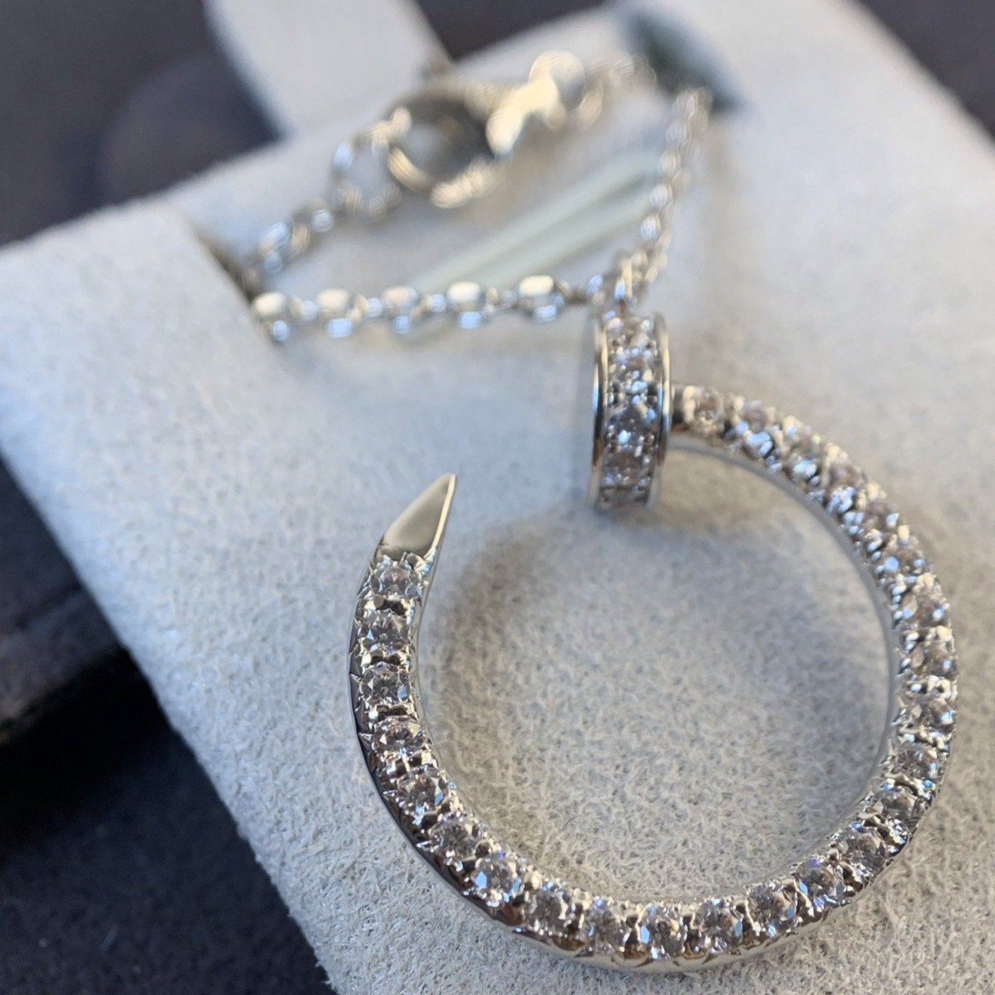 [Dawnora Jewelry]JUSTE NECKLACE SILVER DIAMONDS