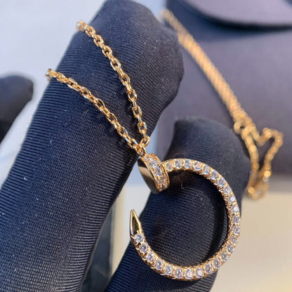 [Dawnora Jewelry]JUSTE NECKLACE PINK GOLD DIAMONDS
