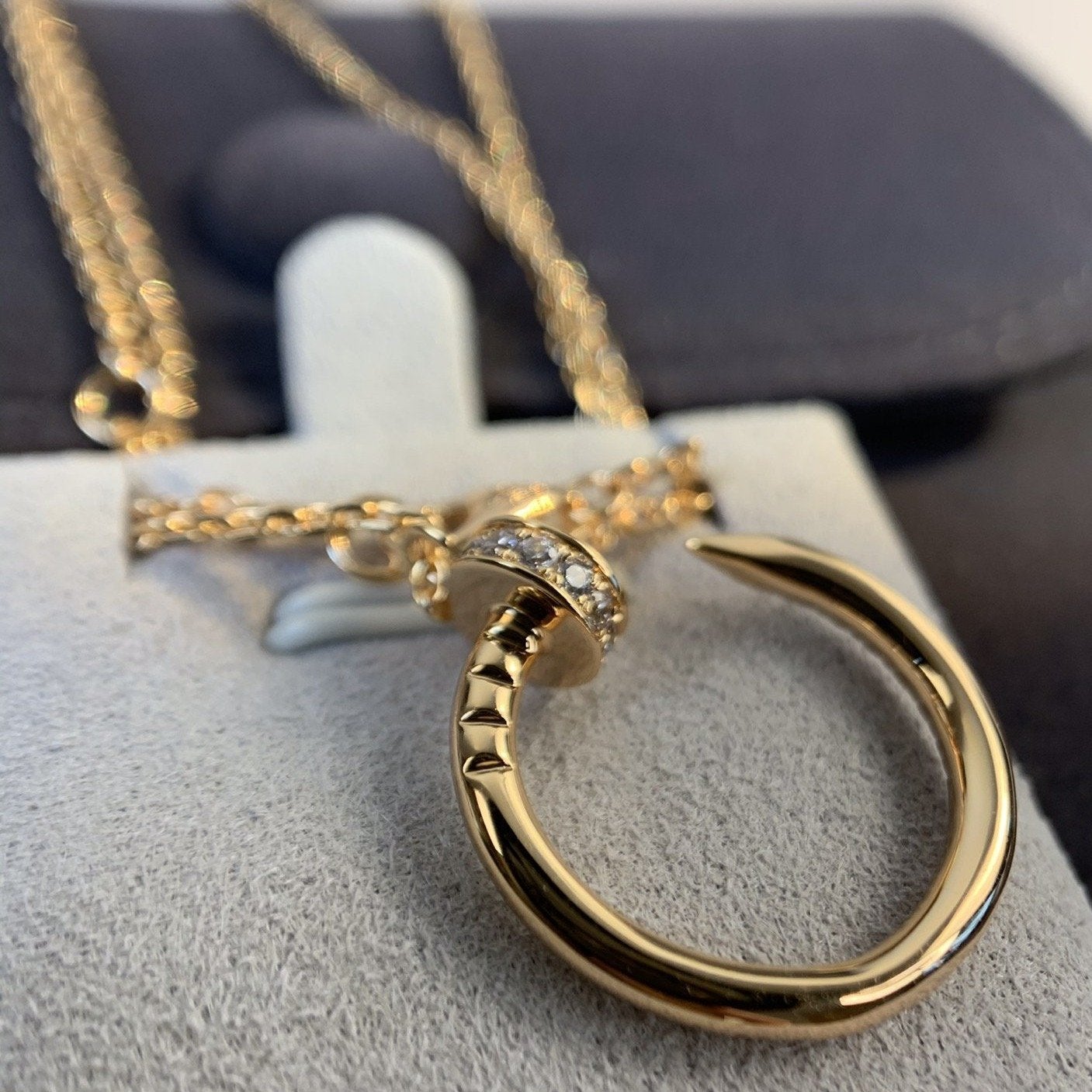 [Dawnora Jewelry]JUSTE NECKLACE PINK GOLD DIAMONDS