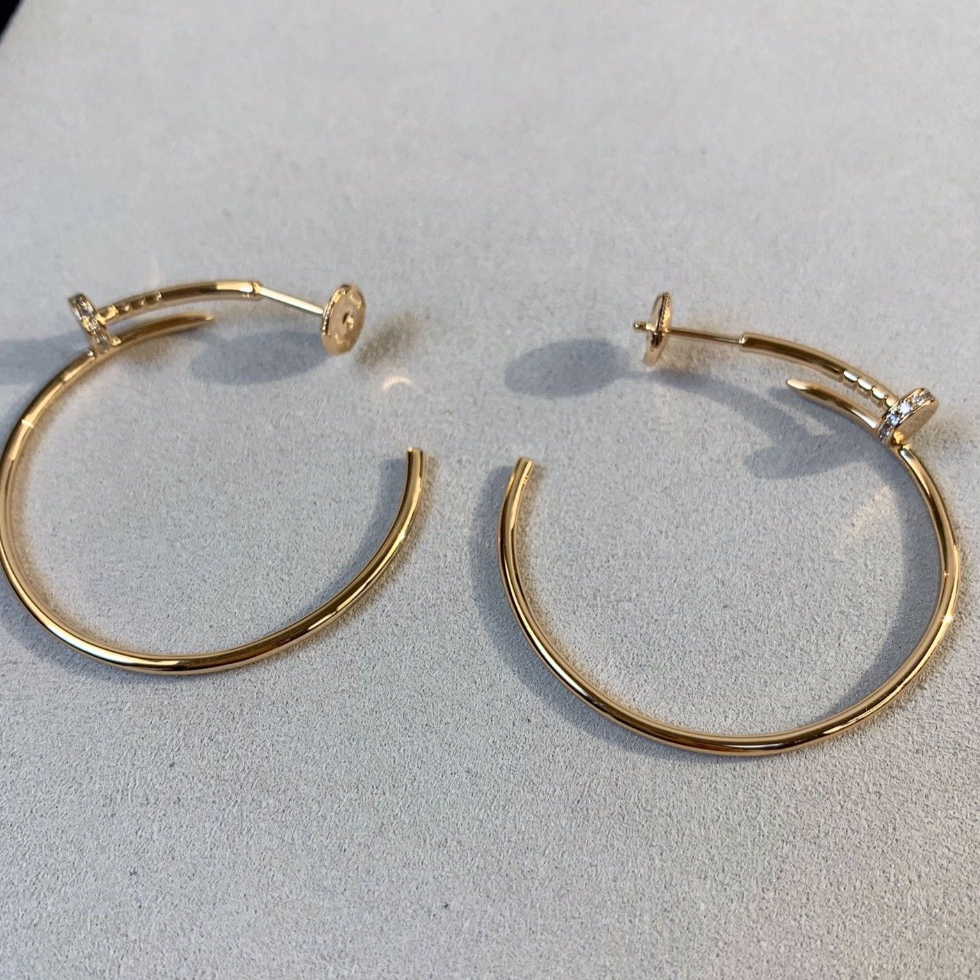 [Dawnora Jewelry]JUSTE EARRINGS GOLD DIAMONDS 1.8MM