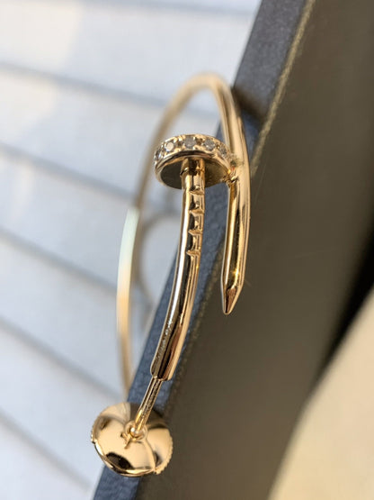[Dawnora Jewelry]JUSTE EARRINGS GOLD DIAMONDS 1.8MM