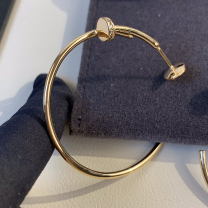 [Dawnora Jewelry]JUSTE EARRINGS GOLD DIAMONDS 1.8MM