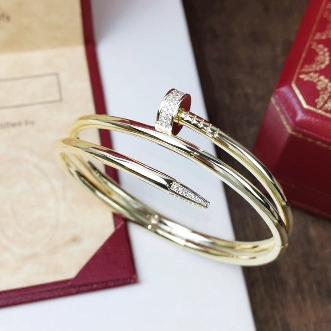 [Dawnora Jewelry]JUSTE BRACELET 3.5MM DOUBLE ROW DIAMOND