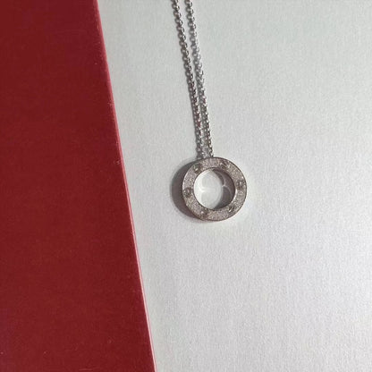 [Dawnora Jewelry]LOVE NECKLACE ADJUSTABLE SILVER