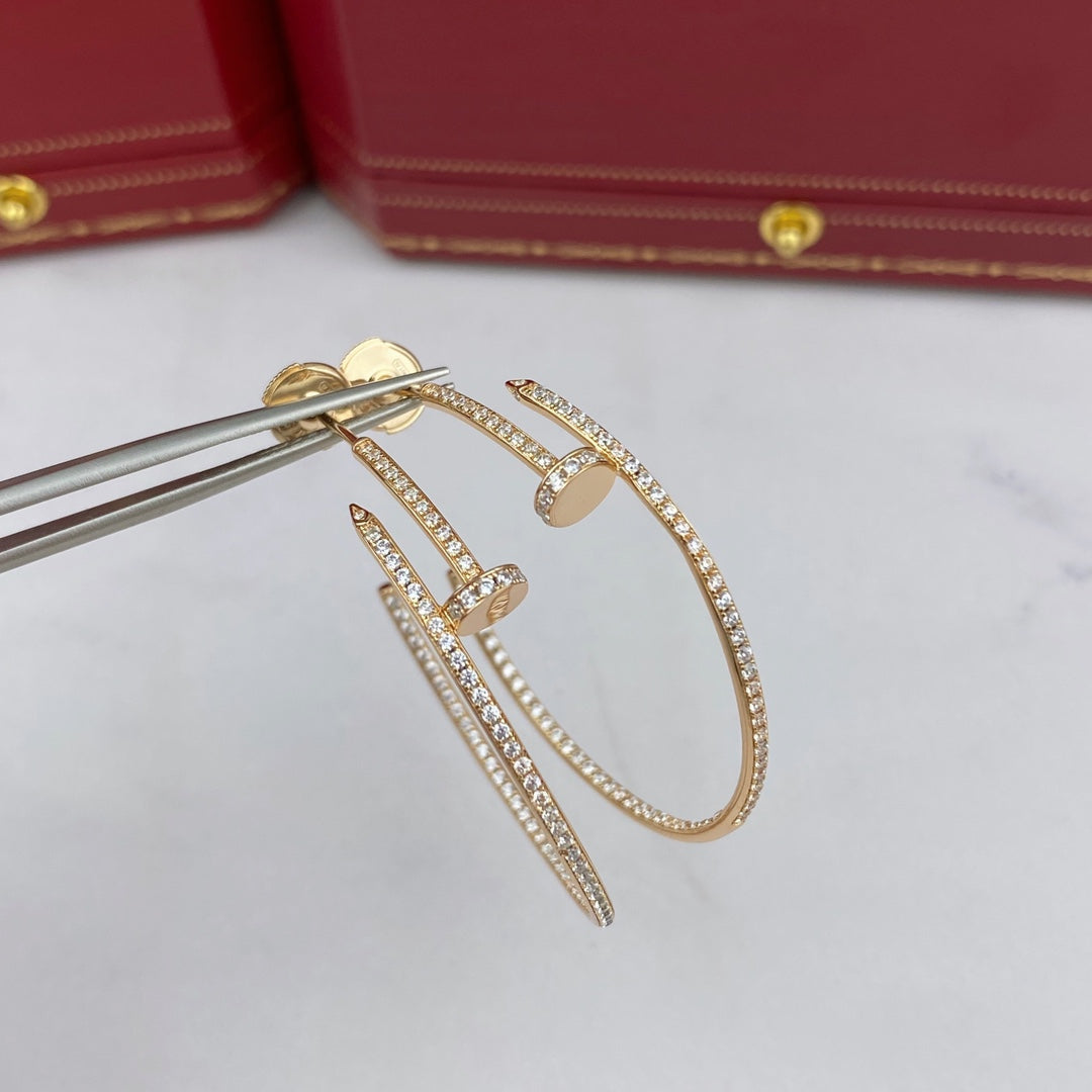 [Dawnora Jewelry]JUSTE EARRINGS FULL DIAMONDS 1.8MM
