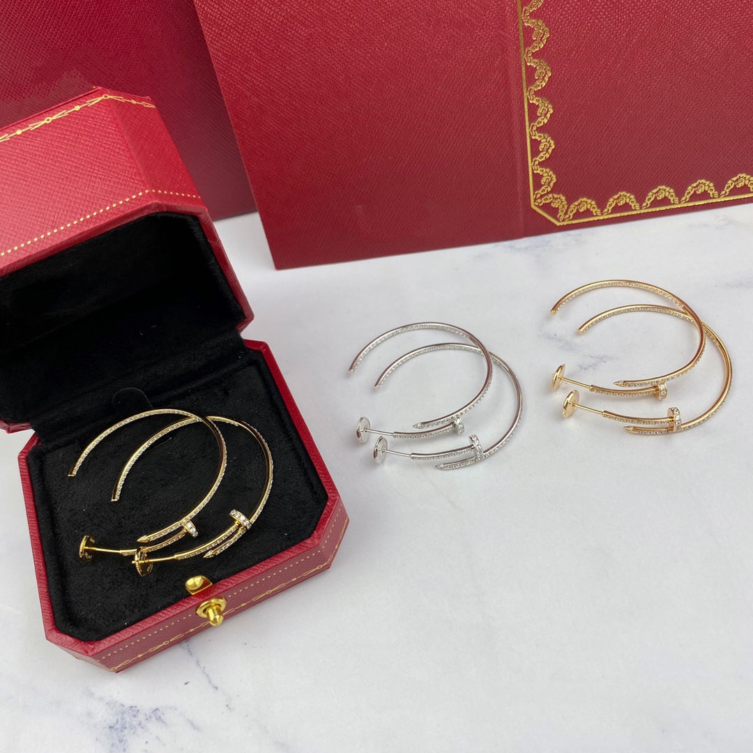 [Dawnora Jewelry]JUSTE EARRINGS FULL DIAMONDS 1.8MM