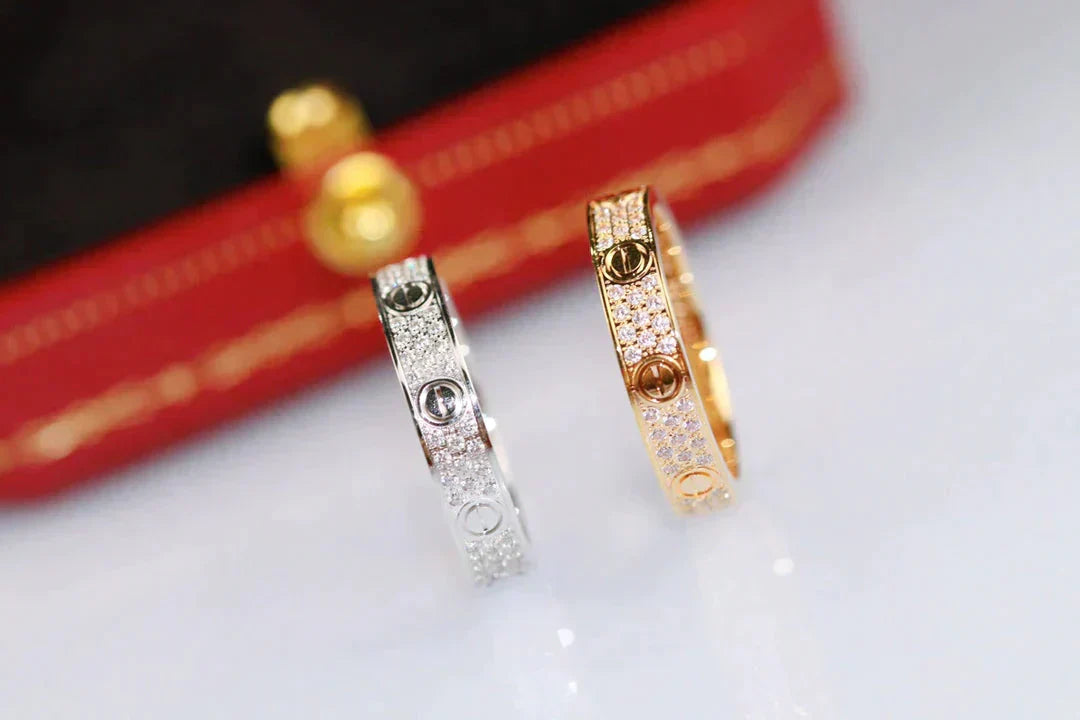 [Dawnora Jewelry]LOVE RING 3.6MM DIAMOND PAVED
