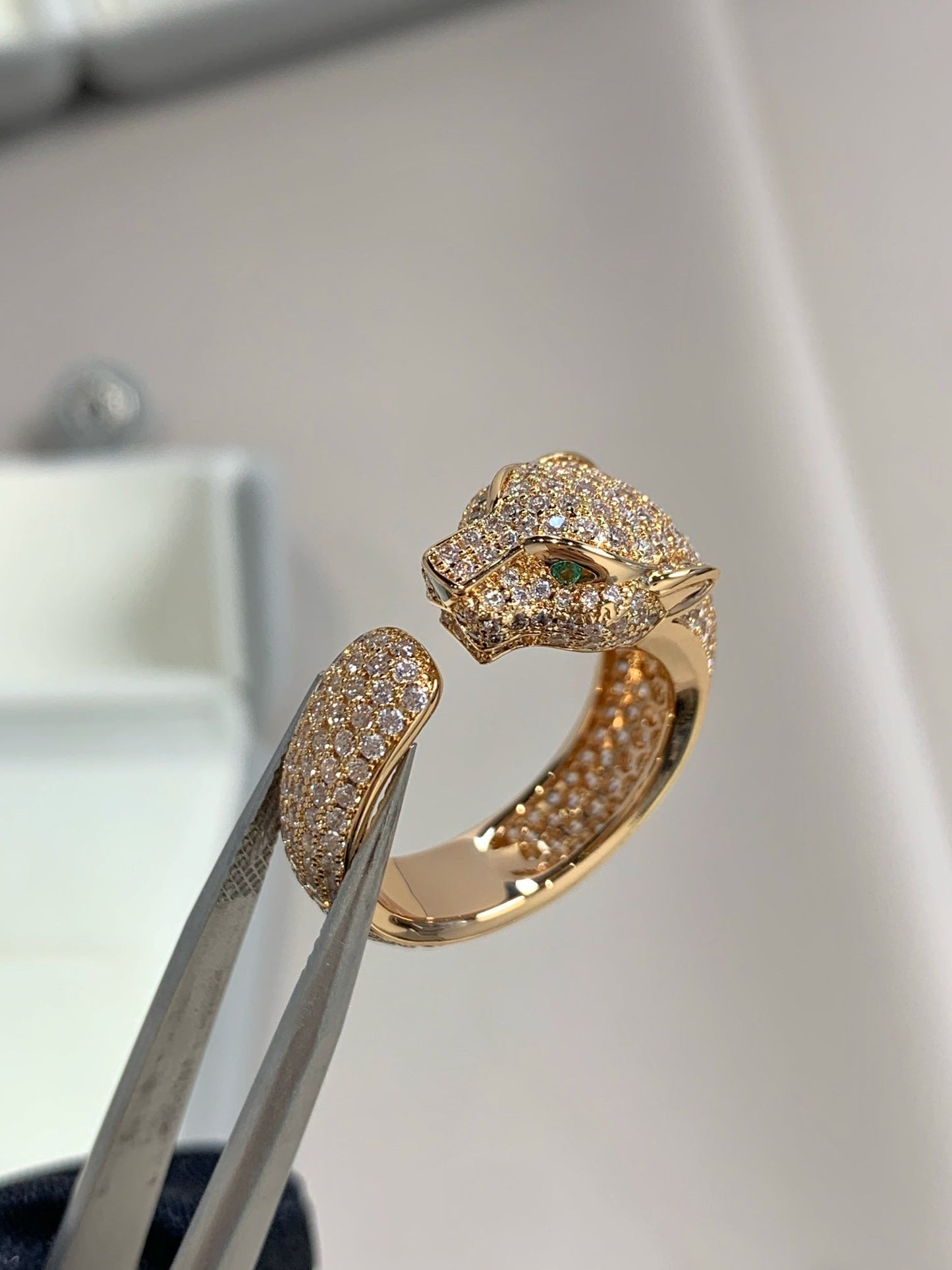 [Dawnora Jewelry]PANTHERE PINK GOLD DIAMOND RING