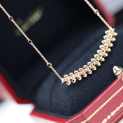 [Dawnora Jewelry]CLASH PINK GOLD NECKLACE