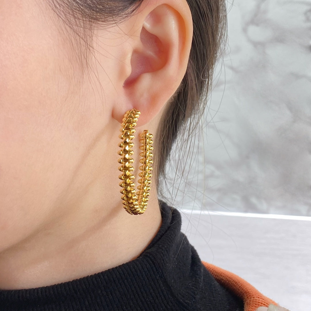 [Dawnora Jewelry]CLASH LARGE HOOP EARRINGS