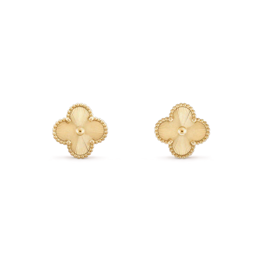 [Dawnora Jewelry]CLOVER MINI 9.5MM LASER EARRINGS