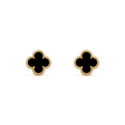 [Dawnora Jewelry]CLOVER MINI 9.5MM BLACK MOP EARRINGS