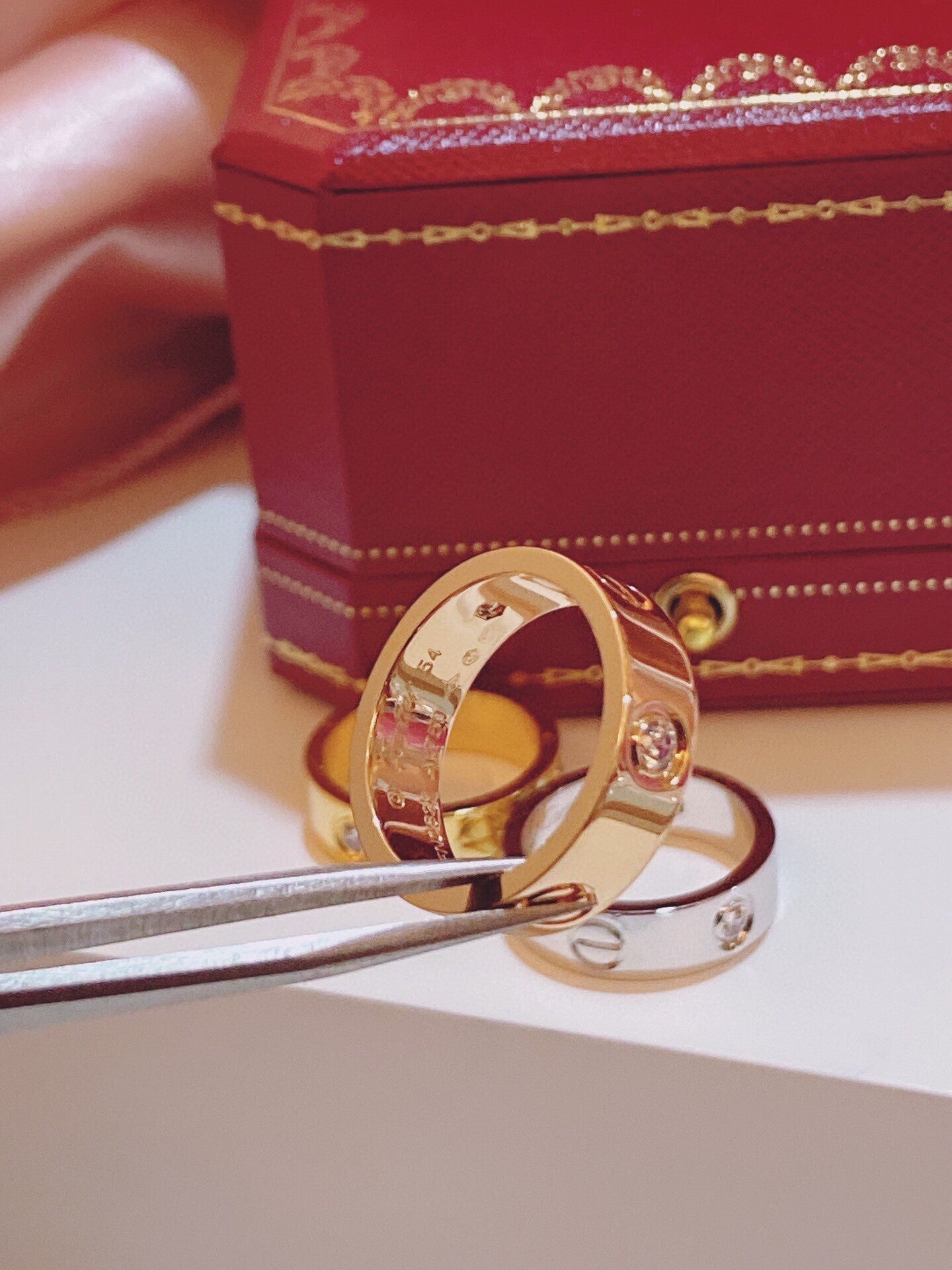 [Dawnora Jewelry]Three-Diamond Ring