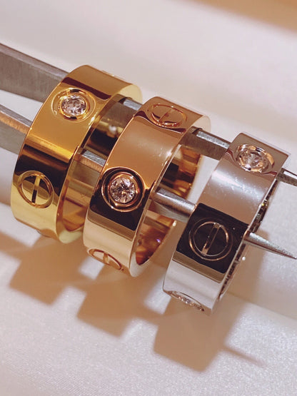 [Dawnora Jewelry]Three-Diamond Ring