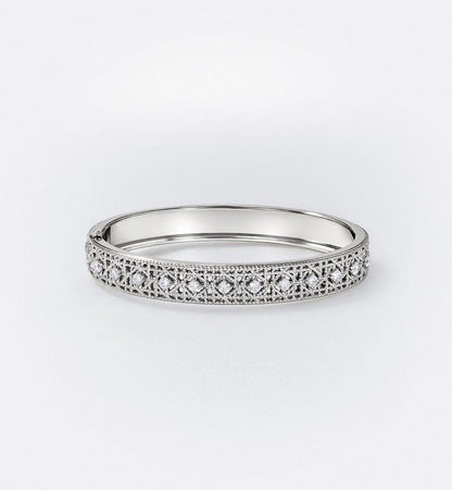 [Dawnora Jewelry]2026 WOVEN-PATTERN BRACELET SET WITH FULL DIAMOND INLAY THREE-COLORS