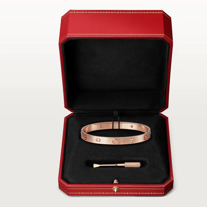 [Dawnora Jewelry]LOVE BRACELET 6.1MM 4 DIAMONDS