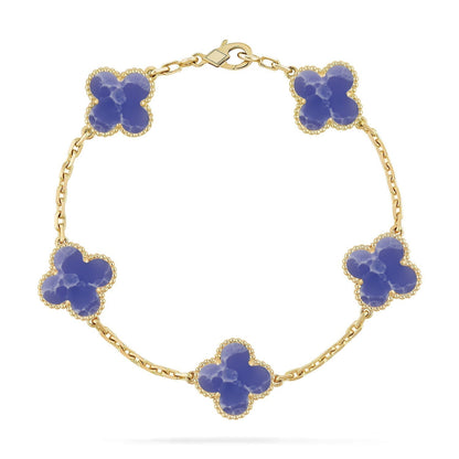 [Dawnora Jewelry]CLOVER 5 MOTIF BLUE VEINS BRACELET COLLECTION