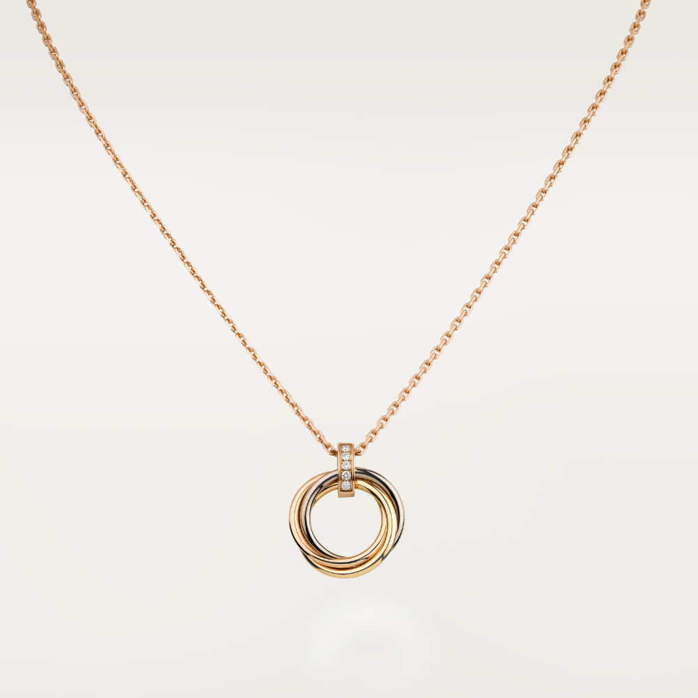 [Dawnora Jewelry]TRINITY NECKLACE GOLD  DIAMONDS