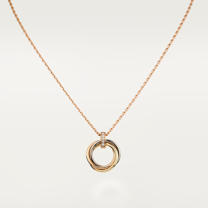 [Dawnora Jewelry]TRINITY NECKLACE GOLD  DIAMONDS