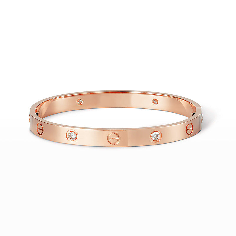 [Dawnora Jewelry]LOVE BRACELET 6.1MM 4 DIAMONDS