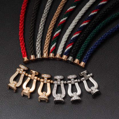 [Dawnora Jewelry]FORCE LARGE HORSESHOE HALF DIAMOND BRACELET ROSE GOLD