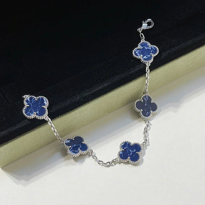 [Dawnora Jewelry]CLOVER 5 MOTIF PIETERSITE BRACELET COLLECTION