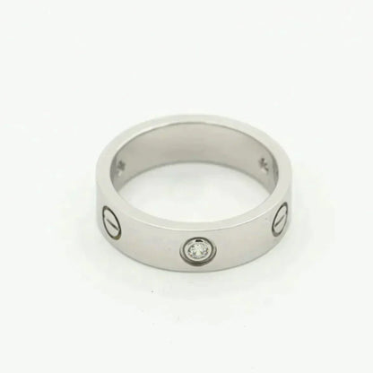[Dawnora Jewelry]LOVE RING 5.5MM 3 DIAMONDS SILVER