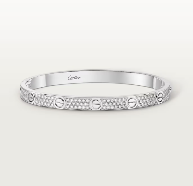 [Dawnora Jewelry]NEW-LOVE-4.8MM-Width Diamond-Studded Bracelet