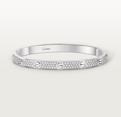 [Dawnora Jewelry]NEW-LOVE-4.8MM-Width Diamond-Studded Bracelet