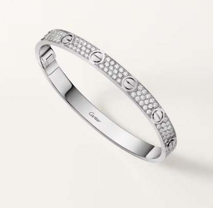 [Dawnora Jewelry]NEW-LOVE-6.1MM-Width Diamond-Studded Bracelet