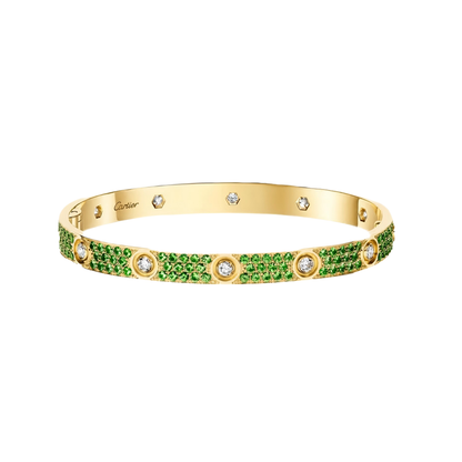 [Dawnora Jewelry]2026 PAVE GEMSTONE LOVE BRACELET 6.1MM 10 DIAMONDS