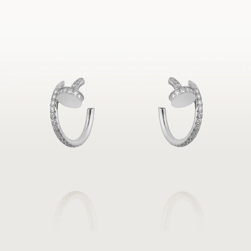 [Dawnora Jewelry]JUSTE EARRINGS 12.75MM SILVER DIAMOND