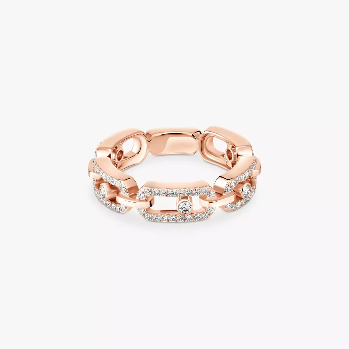 [Dawnora Jewelry]Move Link Pave_-Set Diamond Ring in Gold