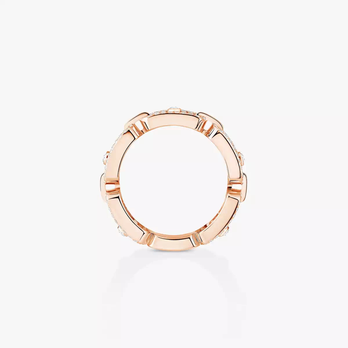 [Dawnora Jewelry]Move Link Pave_-Set Diamond Ring in Gold