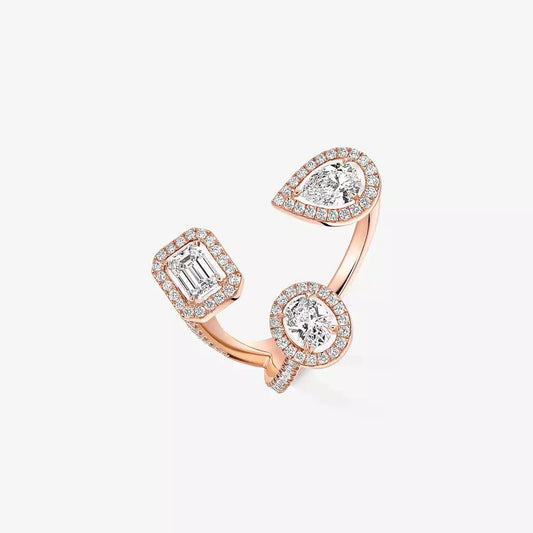 [[Dawnora Jewelry] Diamond Ring 0,25ct My Twin Trilogy