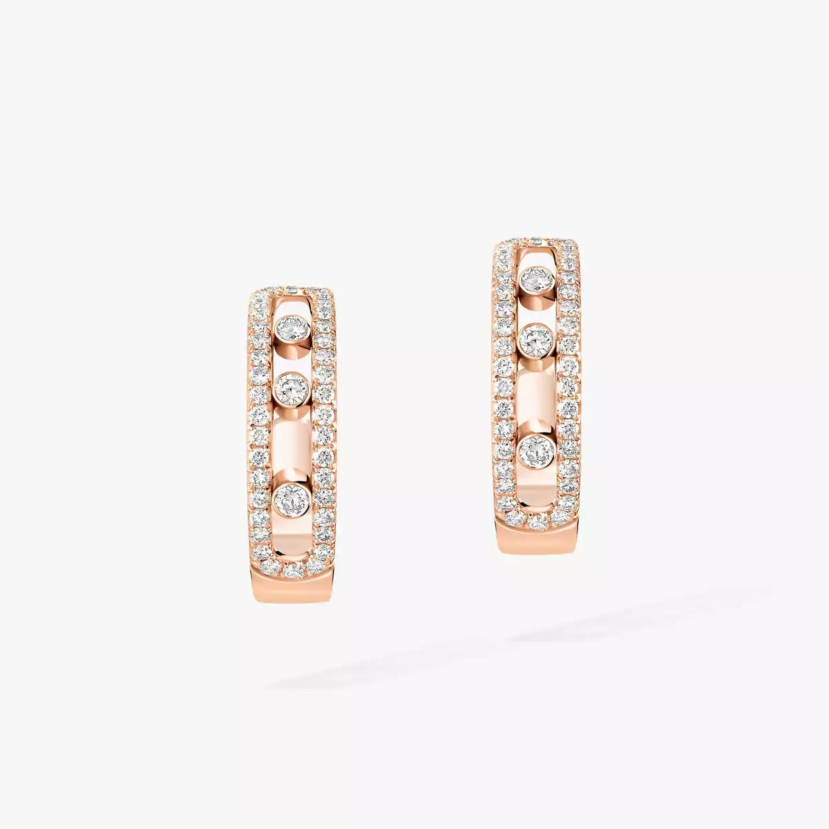 [Dawnora Jewelry]Diamond Pave_ Hoop Earrings Move