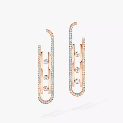 [Dawnora Jewelry]Diamond Pendant Earrings Move 10Th