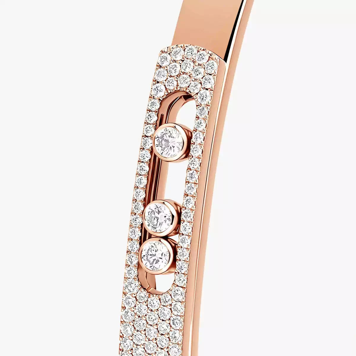 [Dawnora Jewelry]Move Noa Rose Gold Pavé Diamond Bangle Bracelet