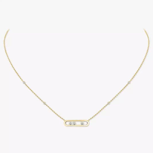[Dawnora Jewelry] Baby Move Gold Diamond Necklace