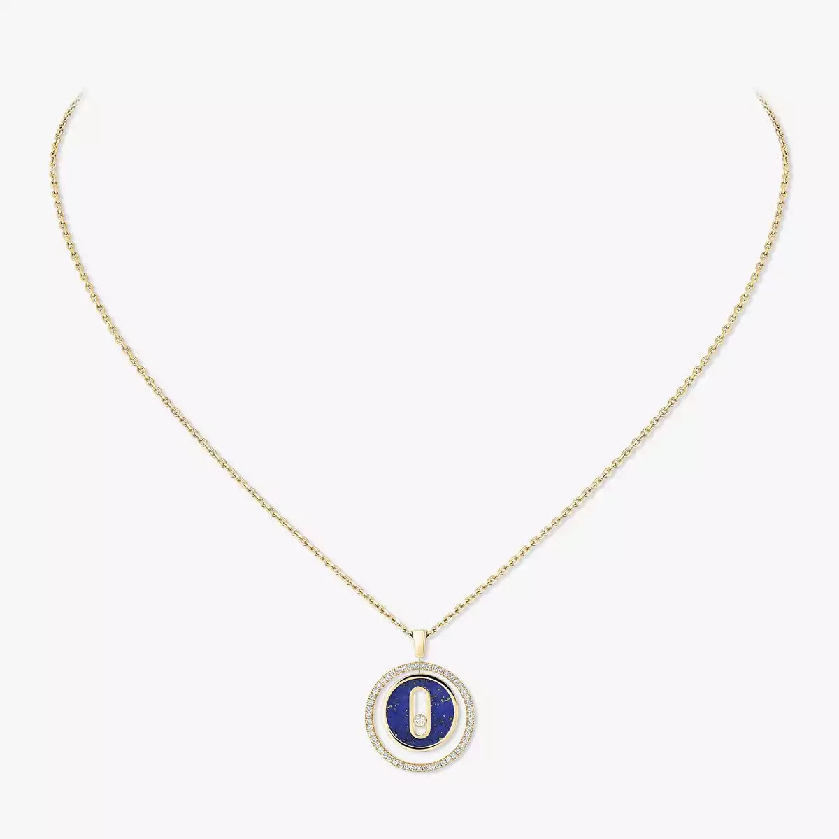 [Dawnora Jewelry]Lucky Move Diamond Necklace in Rose Gold and White Mother-of-Pearl