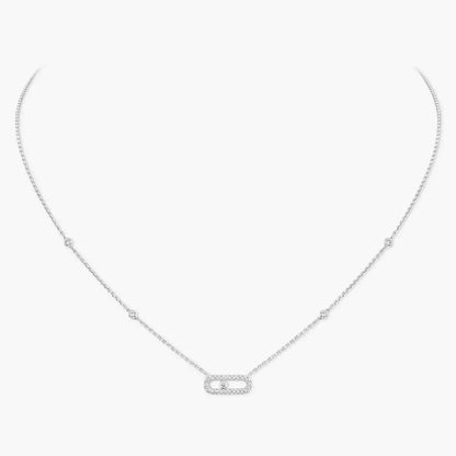 [Dawnora Jewelry]Diamond Necklace Move Uno