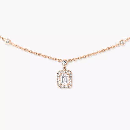 [Dawnora Jewelry]My Twin Diamond Necklace in Silver