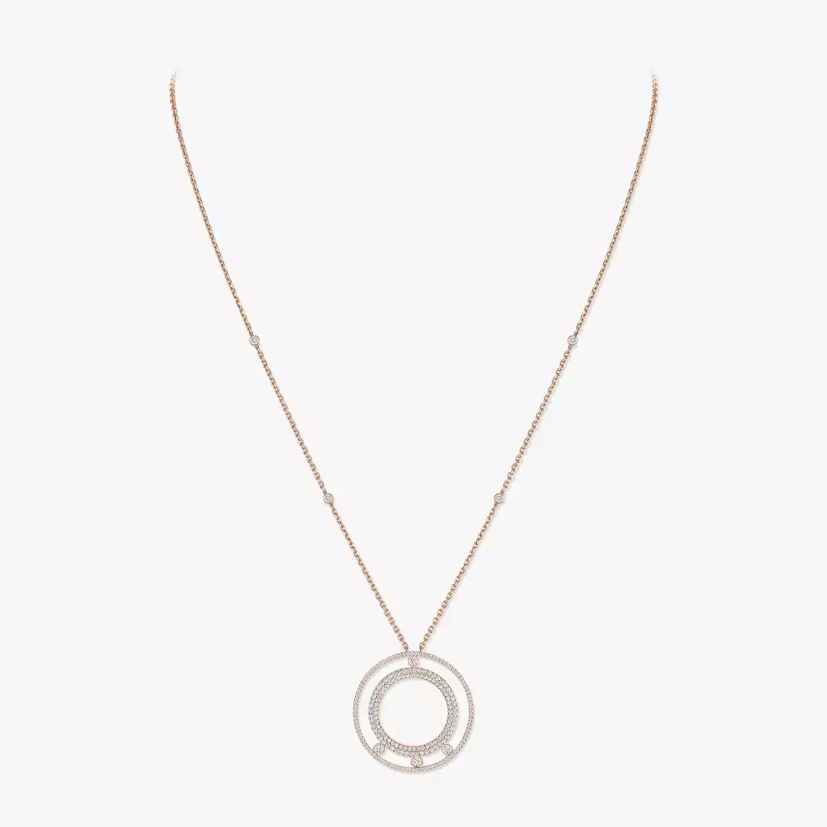 [Dawnora Jewelry]Move Romane Long Pave_-Set Diamond Necklace