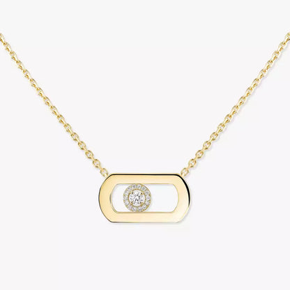 [Dawnora Jewelry]So Move Diamond Necklace in Gold